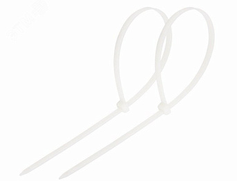 Хомут-стяжка кабельная нейлоновая 250x3.6 мм, белый, упаковка 100 шт.  Rexant