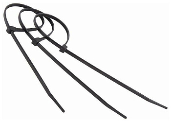 Хомут-стяжка кабельная нейлоновая 200 x2,5мм, черная, упаковка 100 шт. Rexant