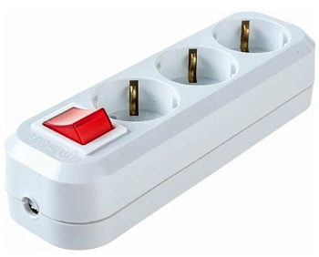 Колодка удлинителя 3 гнезда с выключателем Makel