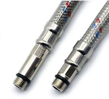 Подводка гибкая для воды "TF - GREEN" (1/2"хM10х1.5) (в силиконе для смесителя )