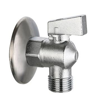 Кран Vieir угловой д.стиральной м. нар.-нар.1/2"х3/4" матовый латунь																	