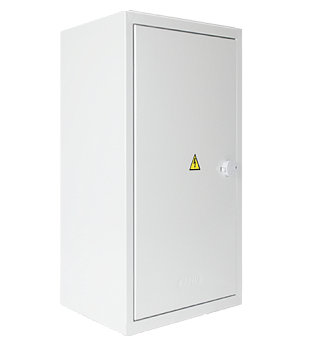 Щит с монтажной панелью ЩМП 500х450х220 настеный с замком метал серый IP54 КРЗМИ