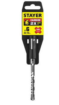 Бур STAYER "PROFI" по бетону, хвостовик "SDS PLUS", 6x110мм