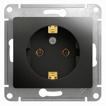 Systeme Electric Glossa Антрацит Розетка с/з, 16А