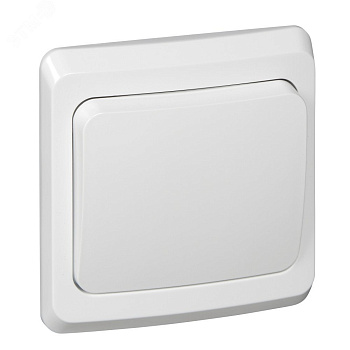 Systeme Electric Этюд Бел. Выключатель 1-клавишный  скрытый 																													