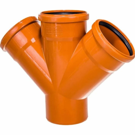 Крестовина канализационная  наружная) (110х110х110х45°)