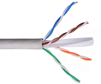 Витая пара U/UTP Rexant категория 6 PVC 23AWG внутренний синий 305 м