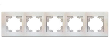 Рамка 5-ти местная жемчуг Афина
