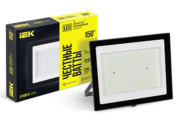 Прожектор СДО 06-150 светодиодный черный IP65 6500K IEK