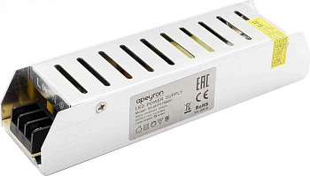 Блок питания (слим-металл) 12В, 75 Вт, IP20, 6,5 А, 160*40*30 мм							
