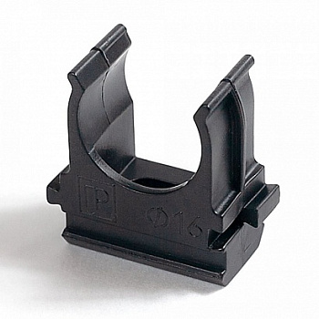 Клипса для гофры черная  20мм Ruvinil