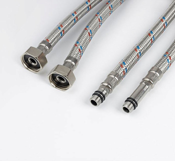 Гибкая подводка, F1/2xM10S, F1/2xM10L, SS304, латунь, 0,6 м, IDDIS, 926CBS06ZP