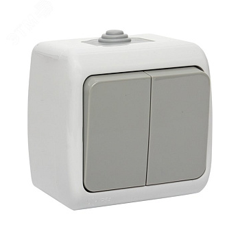 EKF PROxima Мурманск Выключатель 2-клавишный 10А IP54 серый