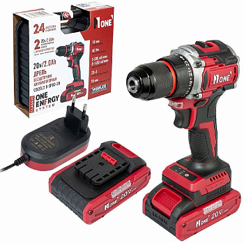 Дрель акк. бесщет.CDI20/2,0-SPRO-2B С НАБОРОМ 24 пр(40Hm,20V/2,0Ah,10мм БЗПметал,2скор,2акк,КЕЙС) №1