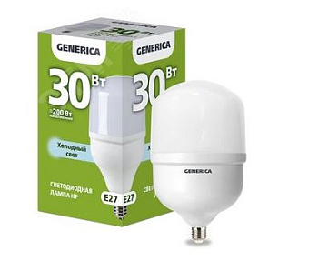 Лампа светодиодная HP 30Вт 230В 6500К E27 GENERICA