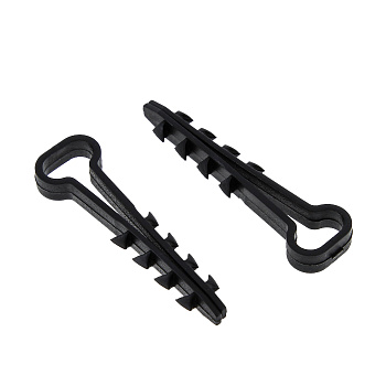 Дюбель-хомут 8-5мм плоский белый