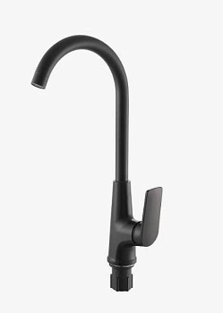PL7BL-017F Смеситель для кухни с высоким изливом из высокопрочного пластика-Черный