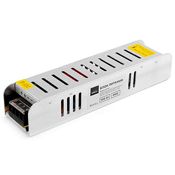 Блок питания 24В, (СТ), 100Вт, импульсный, IP20, 170-264В, 4,2А, алюм., слим, сереб., 190*46*35мм.