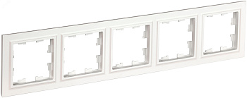 IEK BRITE BASE Белый Рамка 5-м РУ-5-БрБ