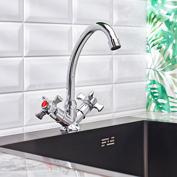 Смеситель для кухни (латунь) BOOU BA5333-8F-B723