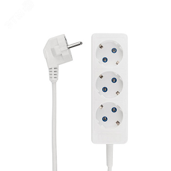 Удлинитель PROconnect 3 гнезда, 1.5 м, 3х0.75 мм, с/з, с кнопкой, белый