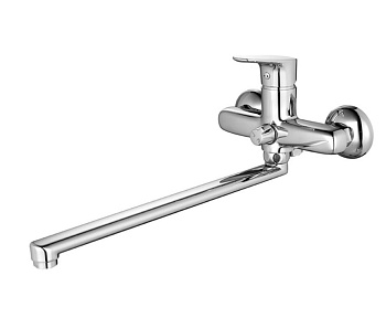 Смеситель для ванны с длинным изливом с керамическим дивертором Zodiac, IDDIS