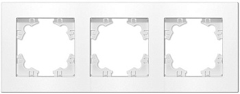 Рамка 3-х местная белый Афина