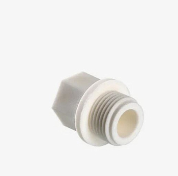 Заглушка с резьбой "Россия" - белая (3/4")