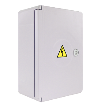 Щит с монтажной панелью ЩМПп 320х220х130 УМП-пластик с замком (дв.серая) IP65 КРЗМИ (1/1)