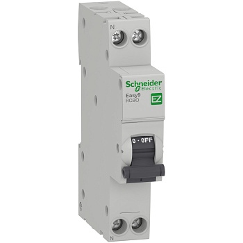 Schneider Electric Easy9 Дифференциальный автоматический выключатель 1П+Н 32A 30MA 4,5кА C АС, 18 мм