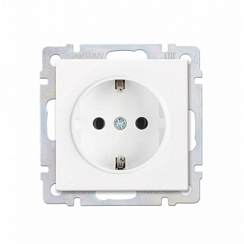 Розетка с заземлением 16А белая "Нептун"