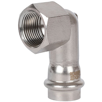 ROMMER Угольникпереходник ВПр-ВР, 28х3/4, из нержавеющей стали прессовой