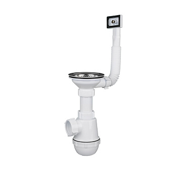 Сифон АНИ ГРОТ для мойки с переливом 3 1/2*40  А0145S