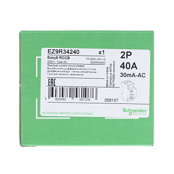 Schneider Electric EASY 9 УЗО 2P 40А 30мА AC