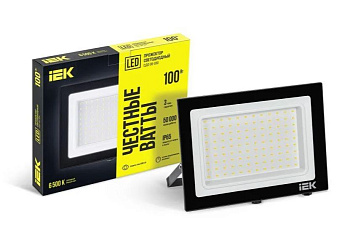 Прожектор светодиодный СДО 06-100 6500К IP65 черн. IEK