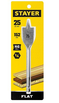 STAYER Flat, 25 x 152 мм, перовое, cверло по дереву (2950-25)