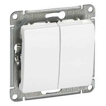 Systeme Electric Glossa Бел Выключатель 2-клавишный, сх.5, 10АХ