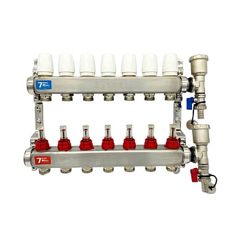 Коллекторная группа VIEIR (нержавейка) с расходомерами без кранов 07