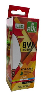 Лампа с/д PRE SV LED 8W 4K E14 (100)