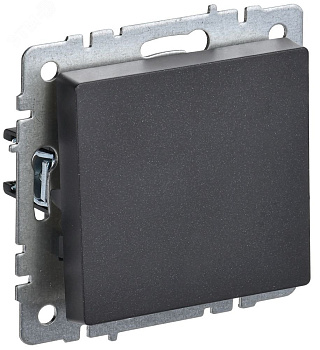 IEK BRITE BASE Черный Выключ. 1-кл прох 10А ВС10-1-6-БрЧ