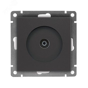 Розетка TV графит Афина