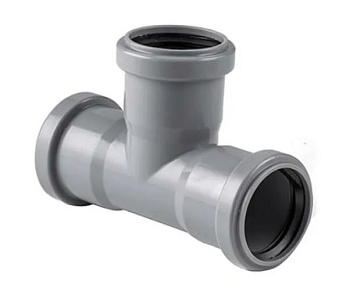 Тройник канализационный "Россия" (трёхраструбный) (50х90°)