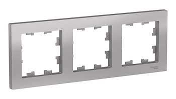 Systeme Electric AtlasDesign Алюминий Рамка 3-ая, универсальная