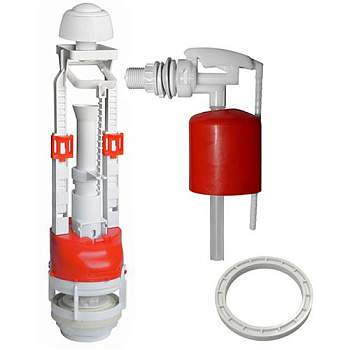 Арматура для бачка мет.кнопка (ЭНКОР) боковая подводка