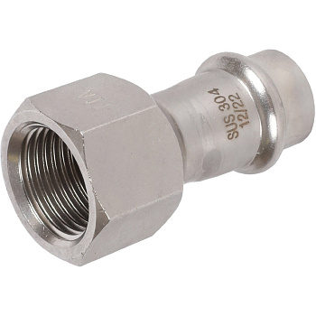 ROMMER Переходник ВПрВР, 22х1/2, из нержавеющей стали прессовой