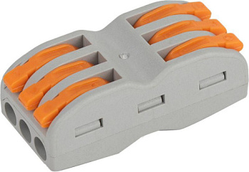 EKF PROxima Строительно-монтажная клемма СМК 222-423 проходная 3 полюса 0,08-4мм2 (25шт.)