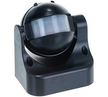 Детектор движения ДД 009 1100Вт угол обз. 180град. дальн. 12м IP44 черн. IEK