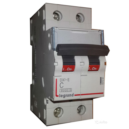 Выключатель автоматический модульный 2п C 40А 6кА DX3-E 6000 2мод. 230-400В Leg 407281