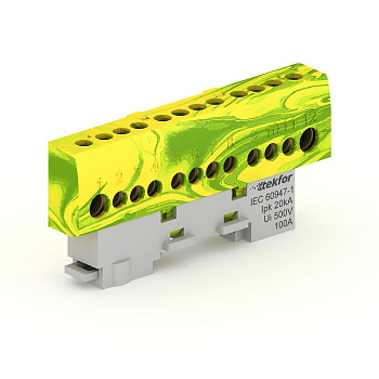 Шина нулевая изолированная KSN-6-6x9-16 РЕ TEKFOR 