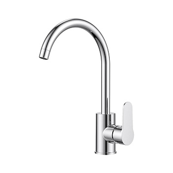 Смеситель для кухни, глянцевый хром (пласт), Poli, Milardo